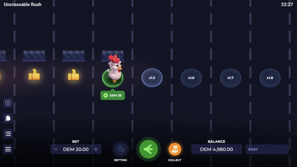 Uncrossable Rush casino